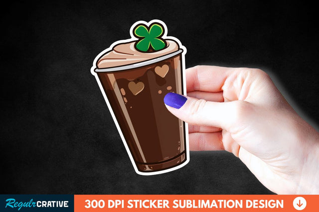 Chocolate Milk Coffee Cup Sticker Clipart Sublimation Regulrcrative 