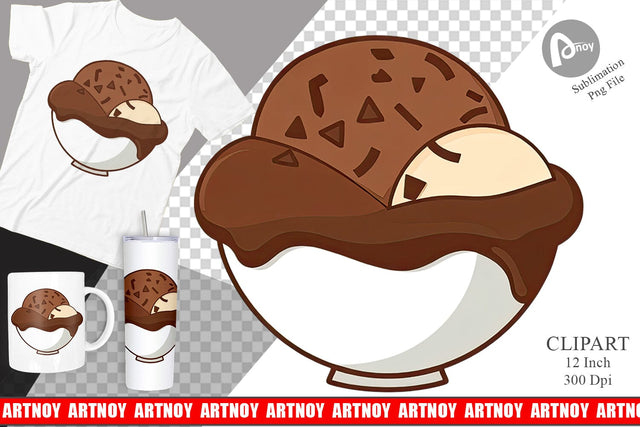 Chocolate Scoop Clipart Sublimation artnoy 