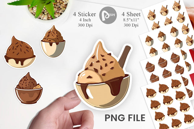 Chocolate Scoop Sticker Sublimation artnoy 