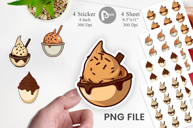 Chocolate Scoop Sticker Sublimation artnoy 