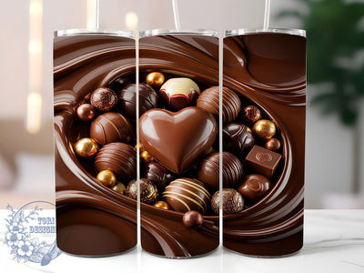 Chocolate Treats 20oz Tumbler Wrap, Sweet Treats Design, Milk Choco Sublimation, Candy Pattern Tumbler, 20oz Printable Wrap, Dessert Lover Gift, Cute Food Tumbler Sublimation ToriDesigns 