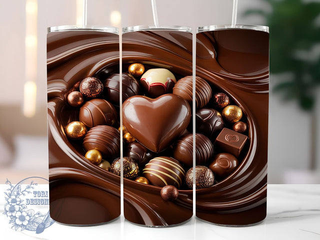 Chocolate Treats 20oz Tumbler Wrap, Sweet Treats Design, Milk Choco Sublimation, Candy Pattern Tumbler, 20oz Printable Wrap, Dessert Lover Gift, Cute Food Tumbler Sublimation ToriDesigns 