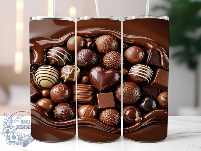 Chocolate Treats 20oz Tumbler Wrap, Sweet Treats Design, Milk Choco Sublimation, Candy Pattern Tumbler, 20oz Printable Wrap, Dessert Lover Gift, Cute Food Tumbler Sublimation ToriDesigns 