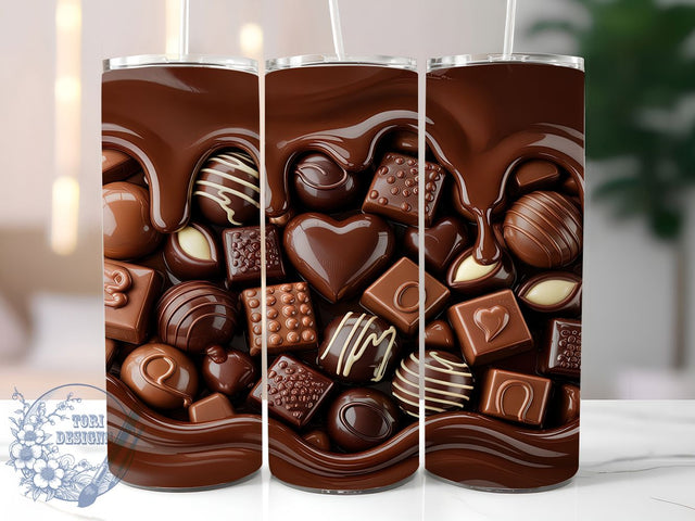 Chocolate Treats 20oz Tumbler Wrap, Sweet Treats Design, Milk Choco Sublimation, Candy Pattern Tumbler, 20oz Printable Wrap, Dessert Lover Gift, Cute Food Tumbler Sublimation ToriDesigns 