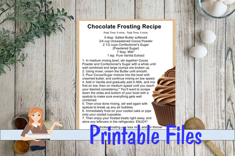 Chocolate & White Buttercream Icing Recipe Cards Bundle 3D Paper Family Creations 