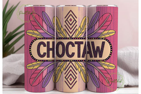 Choctaw Beaded 20oz Tumbler Wrap Sublimation PixelChick 