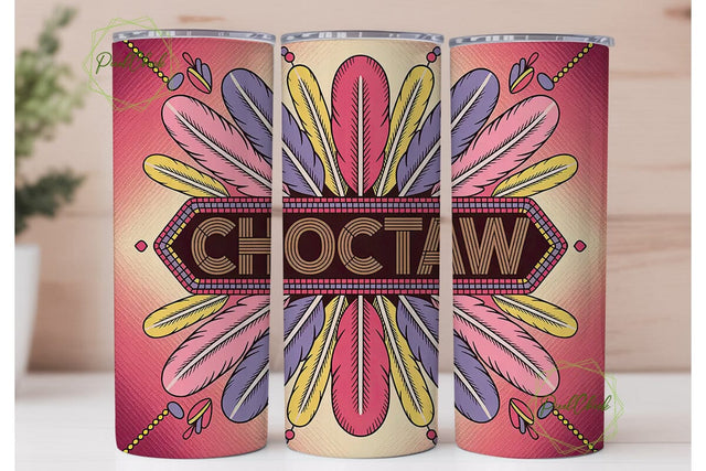 Choctaw Beaded 20oz Tumbler Wrap Sublimation PixelChick 