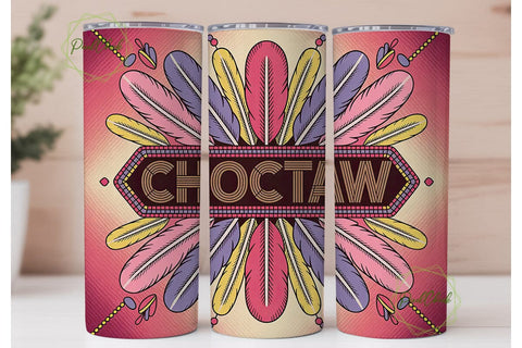 Choctaw Beaded 20oz Tumbler Wrap Sublimation PixelChick 