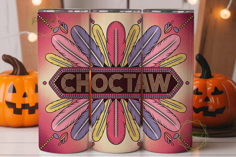 Choctaw Beaded 20oz Tumbler Wrap Sublimation PixelChick 