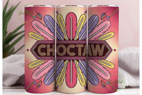 Choctaw Beaded 20oz Tumbler Wrap Sublimation PixelChick 