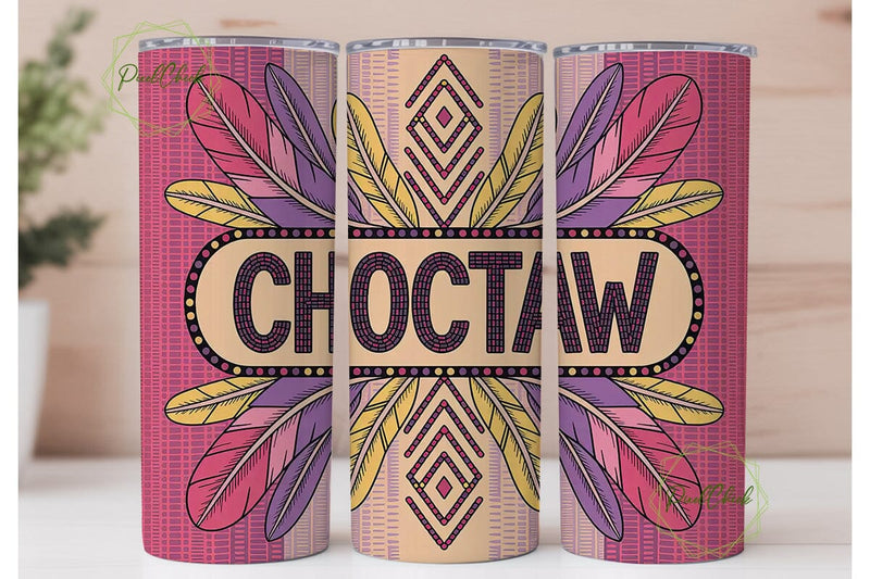 Choctaw Beaded 20oz Tumbler Wrap Sublimation PixelChick 