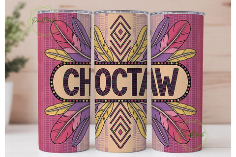 Choctaw Beaded 20oz Tumbler Wrap Sublimation PixelChick 