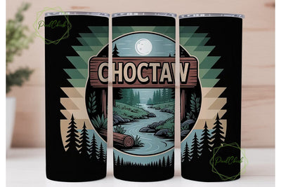 Choctaw Nature Scene 20oz Tumbler Wrap Sublimation PixelChick 