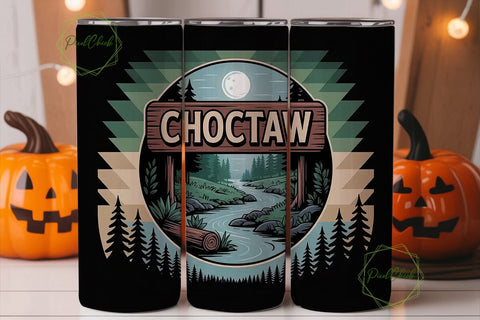 Choctaw Nature Scene 20oz Tumbler Wrap Sublimation PixelChick 