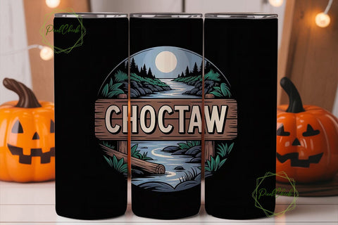 Choctaw Nature Scene 20oz Tumbler Wrap Sublimation PixelChick 