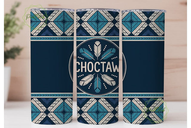 Choctaw Tribal 20oz Tumbler Wrap Sublimation PixelChick 