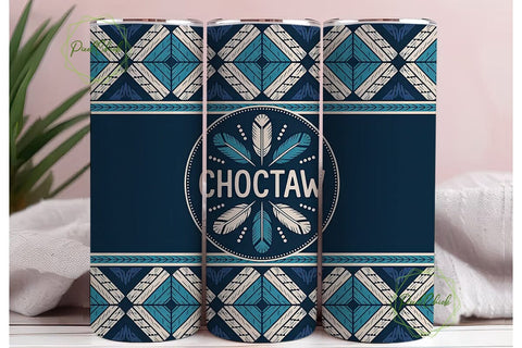 Choctaw Tribal 20oz Tumbler Wrap Sublimation PixelChick 