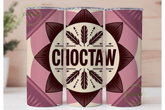 Choctaw Tribal 20oz Tumbler Wrap Sublimation PixelChick 