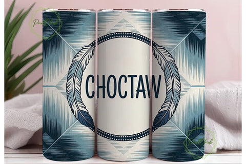 Choctaw Tribal 20oz Tumbler Wrap Sublimation PixelChick 