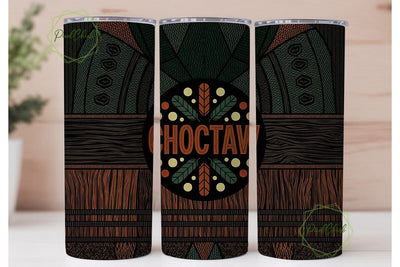 Choctaw Tribal Design 20oz Tumbler Sublimation PixelChick 