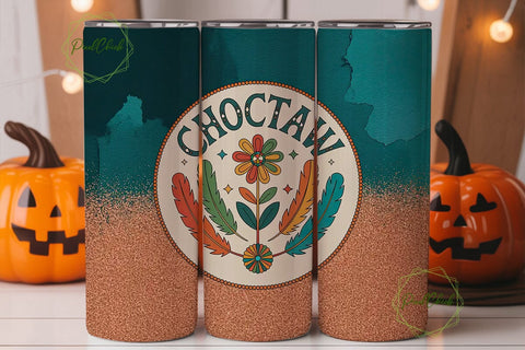 Choctaw Tribal Pride 20oz Tumbler Wrap Sublimation PixelChick 