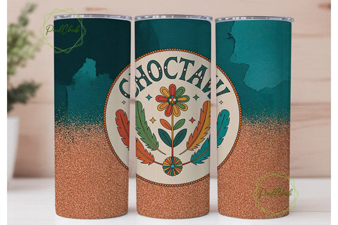Choctaw Tribal Pride 20oz Tumbler Wrap Sublimation PixelChick 