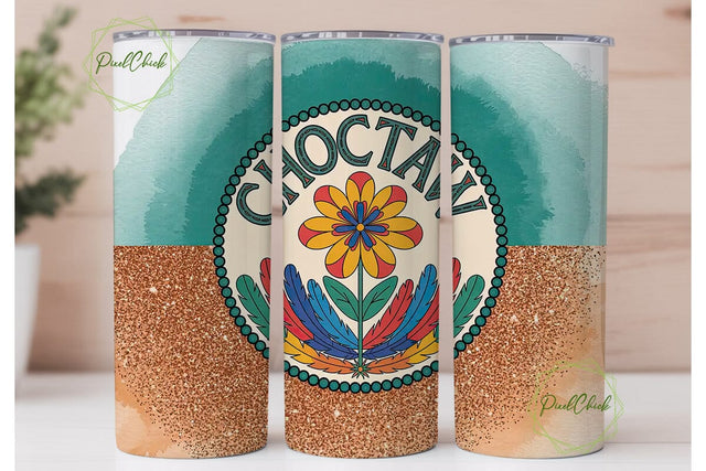 Choctaw Tribal Pride 20oz Tumbler Wrap Sublimation PixelChick 