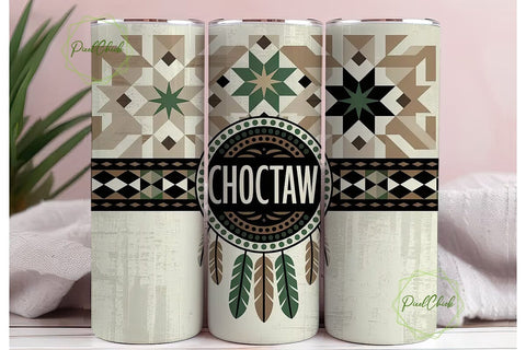 Choctaw Tribal Tumbler Wrap Sublimation PixelChick 