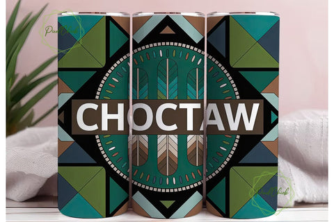 Choctaw Tribal Tumbler Wrap Sublimation PixelChick 