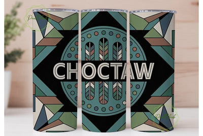 Choctaw Tribal Tumbler Wrap Sublimation PixelChick 