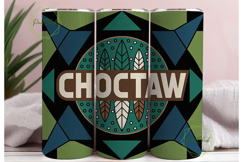 Choctaw Tribal Tumbler Wrap Sublimation PixelChick 