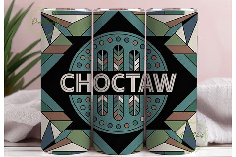 Choctaw Tribal Tumbler Wrap Sublimation PixelChick 