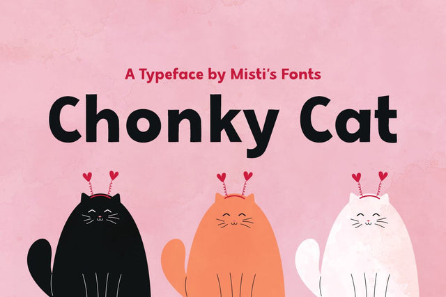 Chonky Cat Font Misti's Fonts 