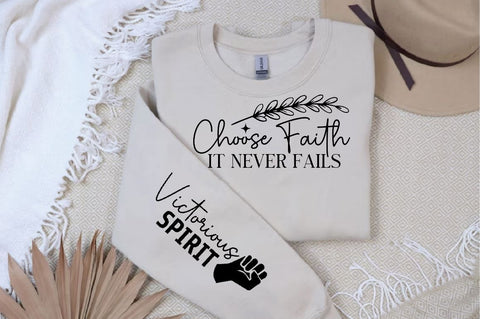 Choose Faith It Never Fails Sleeve SVG Design, Christian Sleeve SVG, Faith SVG Design, Jesus Sleeve SVG, Religious Sleeve SVG SVG Regulrcrative 