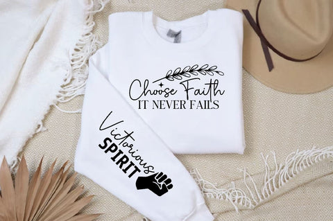 Choose Faith It Never Fails Sleeve SVG Design, Christian Sleeve SVG, Faith SVG Design, Jesus Sleeve SVG, Religious Sleeve SVG SVG Regulrcrative 