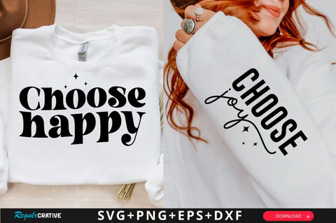 Choose Happy Sleeve SVG Design, Mother's Day Sleeve SVG, Mom Sleeve SVG SVG Regulrcrative 