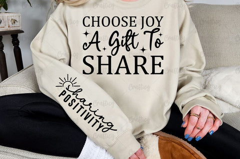 Choose Joy a Gift to Share Sleeve SVG Design SVG Designangry 