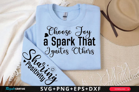 Choose Joy a Spark That Ignites Others Sleeve SVG Design, Christian Sleeve SVG, Faith SVG Design, Jesus Sleeve SVG SVG Regulrcrative 