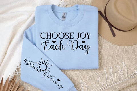Choose Joy Each Day Sleeve SVG Design, Christian Sleeve SVG, Faith SVG Design, Jesus Sleeve SVG SVG Regulrcrative 