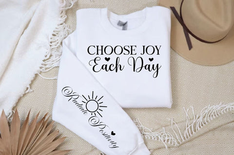 Choose Joy Each Day Sleeve SVG Design, Christian Sleeve SVG, Faith SVG Design, Jesus Sleeve SVG SVG Regulrcrative 