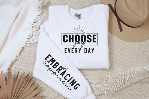 Choose Joy Every Day Sleeve SVG Design, Inspirational sleeve SVG, Motivational Sleeve SVG Design, Positive Sleeve SVG SVG Regulrcrative 