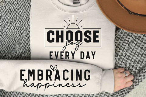 Choose Joy Every Day Sleeve SVG Design, Inspirational sleeve SVG, Motivational Sleeve SVG Design, Positive Sleeve SVG SVG Regulrcrative 