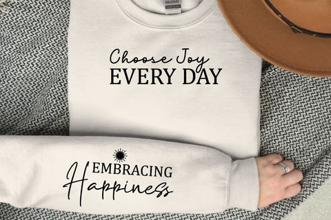 Choose Joy Every Day Sleeve Svg Design SVG Designangry 
