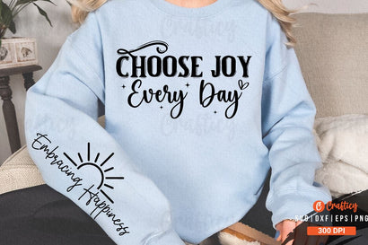 Choose Joy Every Day Sleeve SVG Design SVG Designangry 