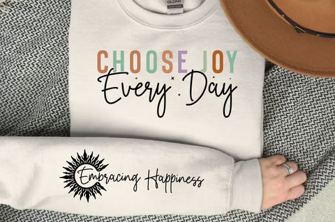 Choose Joy Every Day Sleeve SVG Design SVG Designangry 