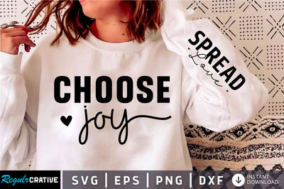 Choose Joy Sleeve SVG Design, Motivational Sleeve SVG SVG Regulrcrative 