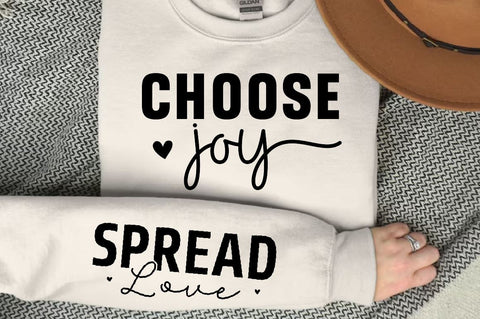 Choose Joy Sleeve SVG Design, Motivational Sleeve SVG SVG Regulrcrative 