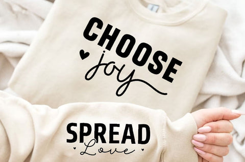 Choose Joy Sleeve SVG Design, Motivational Sleeve SVG SVG Regulrcrative 
