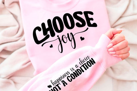 Choose Joy Sleeve SVG Design SVG Regulrcrative 