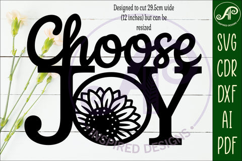 Choose Joy wall art sign Positivity home decor SVG APInspireddesigns 